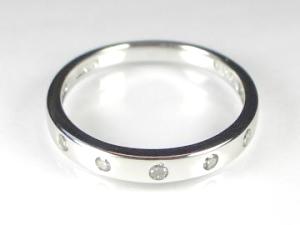 【５Ｓｔｏｎｅ】ファイブストーン×ダイヤモンドリング（0.1ｃｔ）K10 ホワイトorイエローorピンクゴールド　K18ホワイトゴールド 指輪 ４月誕生石の画像