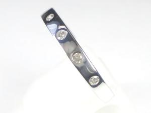 【５Ｓｔｏｎｅ】ファイブストーン×ダイヤモンドリング（0.1ｃｔ）K10 ホワイトorイエローorピンクゴールド　K18ホワイトゴールド 指輪 ４月誕生石の画像