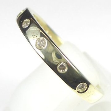 【５Ｓｔｏｎｅ】ファイブストーン×ダイヤモンドリング（0.1ｃｔ）K10 ホワイトorイエローorピンクゴールド　K18ホワイトゴールド 指輪 ４月誕生石の画像