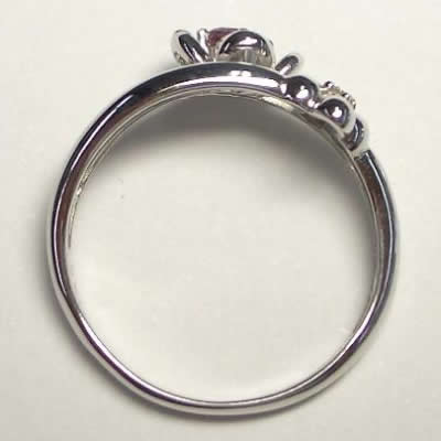 【Flower Ring】天然ロードライトガーネットリング/K18WG（ホワイトゴールド）指輪フラワーリング ホワイトゴールドリング 1月誕生石画像