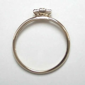 【クロス　モチーフ】天然ダイヤモンドリング/K18ピンクゴールド　指輪　ダイヤリング　１８金の画像