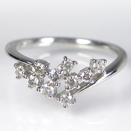 sweet10【プラチナ ダイヤ指輪】0.3ｃｔダイヤモンドリング×プラチナリング/Pt900☆結婚１０年目に贈るスイートテンダイヤモンドの画像