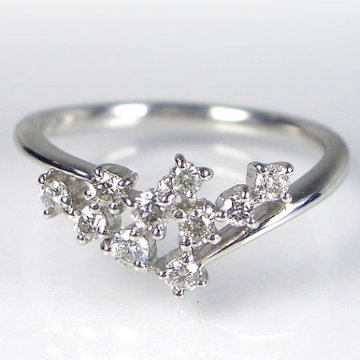 sweet10【プラチナ ダイヤ指輪】0.3ｃｔダイヤモンドリング×プラチナリング/Pt900☆結婚１０年目に贈るスイートテンダイヤモンドの画像