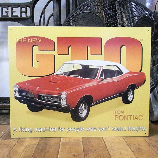ポンティアック GTO ブリキ看板 ティンサイン看板　アメリカン雑貨画像