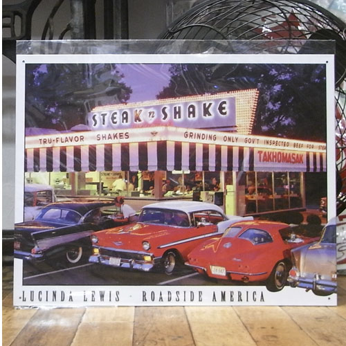 STEAK SHAKE ブリキ看板 ティンサイン看板　アメリカン雑貨の画像