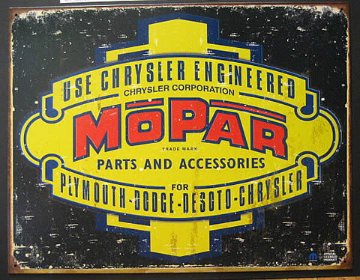  MOPAR ブリキ看板 ティンサイン　クライスラー　アメリカン雑貨画像