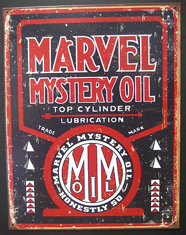 オイルメーカーブリキ看板 Marvel Mystery ティンサイン アメリカン雑貨画像