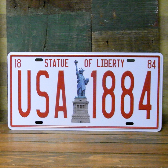 USA STATUE OF LIBERTY プレートナンバープレート アメリカン雑貨画像