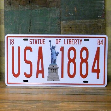 USA STATUE OF LIBERTY プレートナンバープレート アメリカン雑貨画像