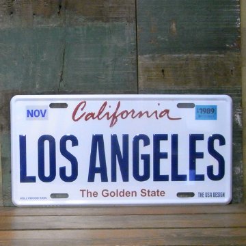 LOS ANGELES カリフォルニア プレートナンバープレート アメリカン雑貨画像