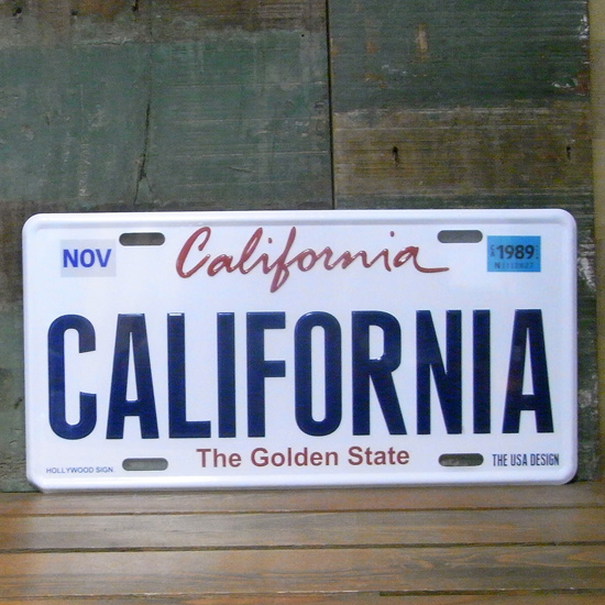 CALIFORNIAカリフォルニア プレートナンバープレート アメリカン雑貨画像