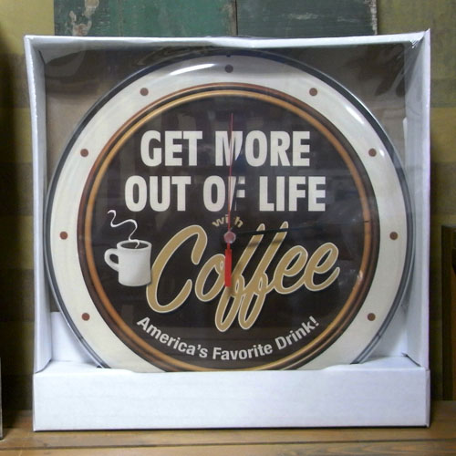 コーヒークロック COFFEE 掛け時計　カフェクロック　アメリカンインテリア画像