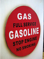 ガソリンガスポンプ型タワーキャビネット　アメリカンインテリア画像