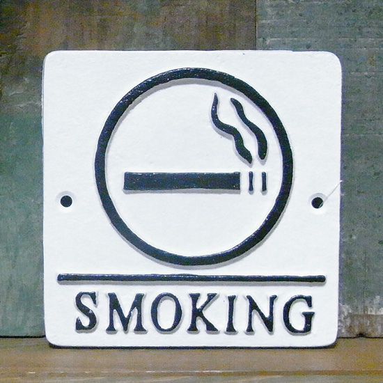 禁煙の看板みたいなフロアマット　NO SMOKING　（禁煙）　■　アメリカン雑貨　アメリカ雑貨