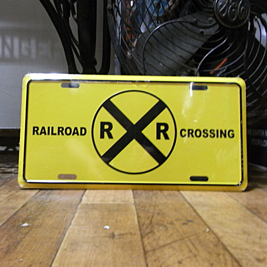 コマーシャルプレート【RAILROAD】アルミサインプレート　アメリカン雑貨の画像