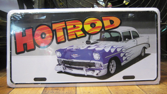 コマーシャルプレート【HOTROD】アルミサインプレート　アメリカン雑貨の画像