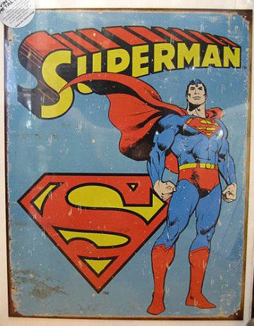 アメコミブリキ看板【スーパーマン】 ティンプレート　ブリキ看板　アメリカン雑貨画像