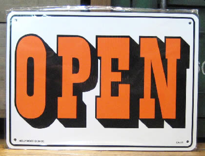 OPEN/CLOSED リバーシブルプラスティックサイン　オープン/クローズ看板　アメリカン雑貨