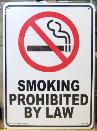 禁煙エリアサインプレート　プラスティックサイン看板　アメリカン雑貨の画像