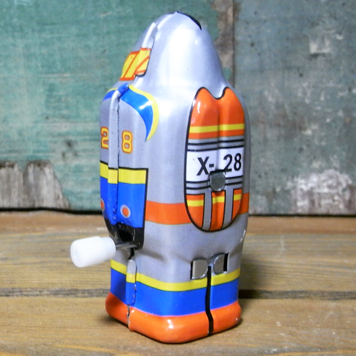 X-28 ミニロボット ブリキのおもちゃ ブリキ製ロボット　ゼンマイロボット　アメリカン雑貨画像