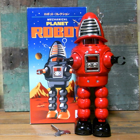 プラネットロボット ブリキ製ロボット　ゼンマイロボット　アメリカン雑貨画像