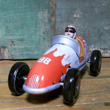 チャンピオンレーサーカー ブリキのおもちゃ ブリキ製ゼンマイ自動車　アメリカン雑貨画像