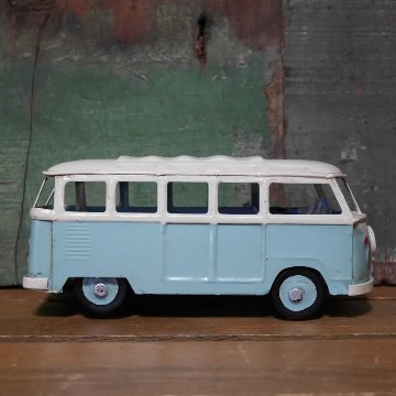 マイクロバス タイプ2 ワーゲンバス　ライトブルー  ブリキ製自動車 ブリキのおもちゃ アメリカン雑貨画像