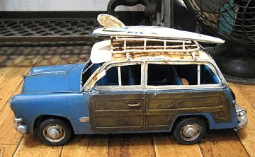 ウッディワゴン【サーフ】 ブリキ製自動車 ブリキのおもちゃ アメリカン雑貨画像
