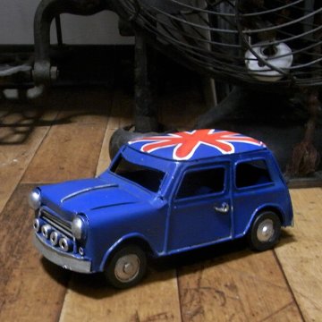 ミニクーパー ノスタルジックデコ ブリキ製自動車 ブリキのおもちゃ アメリカン雑貨画像