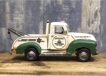 レッカー車Wrecker ブリキ製自動車 ブリキのおもちゃ アメリカン雑貨画像