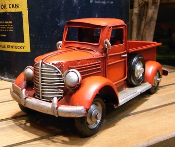  ピックアップトラック 【レッド】  ブリキ製自動車 ブリキのおもちゃ アメリカン雑貨画像