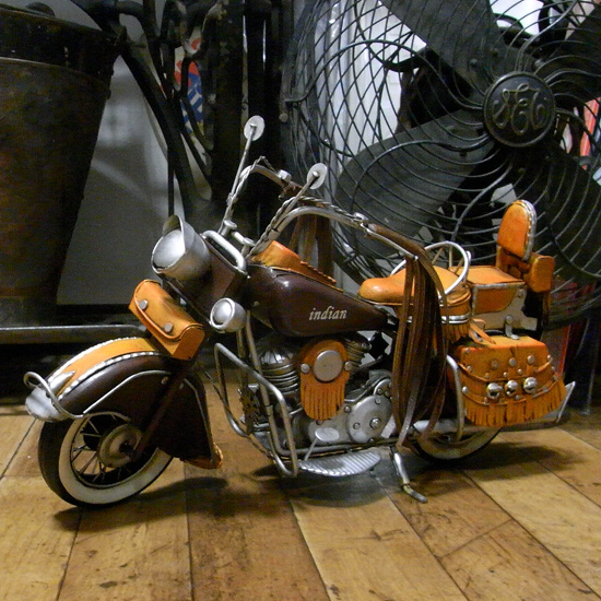 ブリキのおもちゃ インディアンモーターサイクル ブリキ製バイク