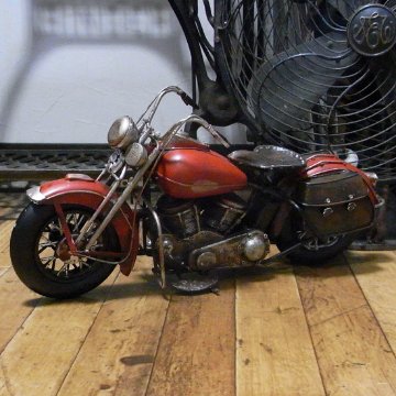 オールド バイク ビンテージカー ブリキのおもちゃ ブリキ製オートバイ アメリカン雑貨画像