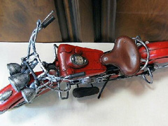 インディアン【レッド】バイク ブリキのおもちゃ ブリキ製オートバイ アメリカン雑貨画像