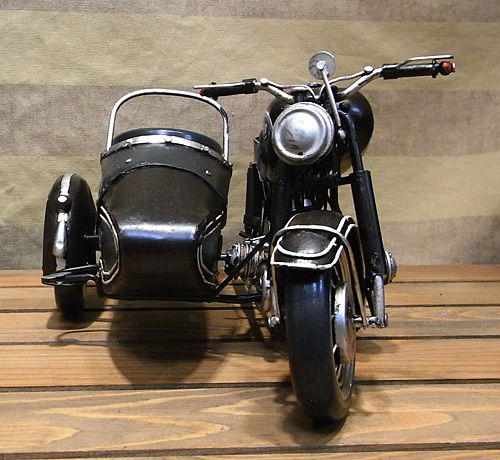 サイドカー【BMW】モデル ブリキのおもちゃ ブリキ製オートバイ アメリカン雑貨画像