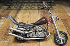 チョッパーモデルバイク ブリキのおもちゃ ブリキ製オートバイ アメリカン雑貨画像