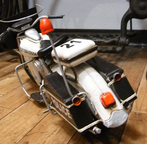 ポリスバイク ブリキのおもちゃ ブリキ製オートバイ アメリカン雑貨画像