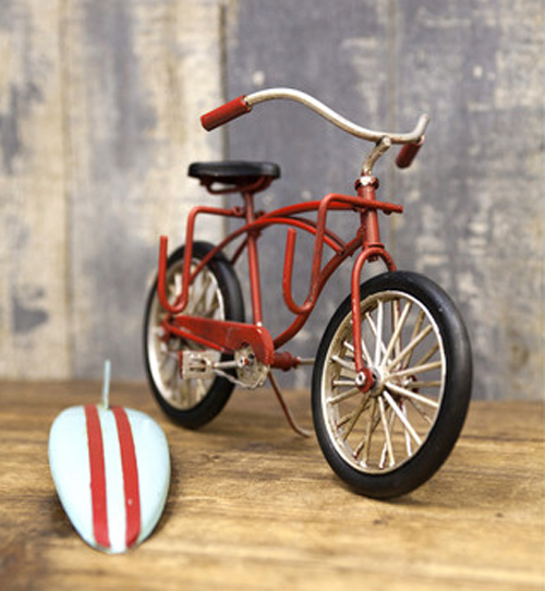 グッドオールド サーフバイシクル　ブリキのおもちゃ　ブリキ製自転車　アメリカン雑貨画像
