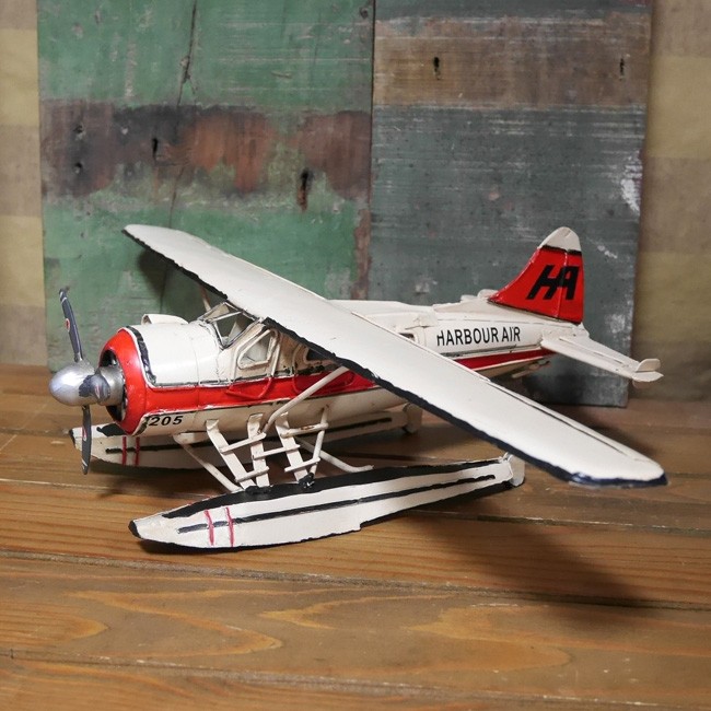ブリキ製水上飛行機　ブリキのおもちゃ　ブリキ製飛行機　アメリカン雑貨画像