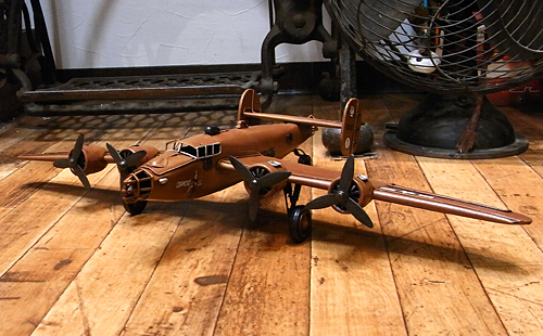 爆撃機 【ダイヤモンドリル】 ブリキのおもちゃ　ブリキ製飛行機　アメリカン雑貨画像
