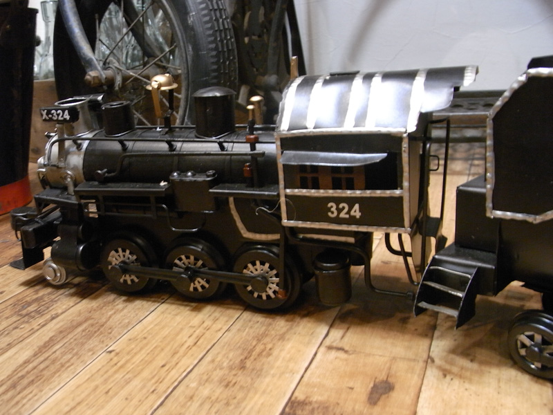 SL機関車【x-324】 ブリキのおもちゃ 汽車 トラム　レトロインテリア画像