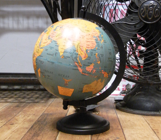 アンティークタイプ グローブ 地球儀レトロ アンティーク　レトロ雑貨の画像