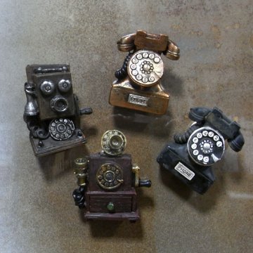 アンティークタイプ電話機メモマグネット レトロ アンティーク　レトロ雑貨画像