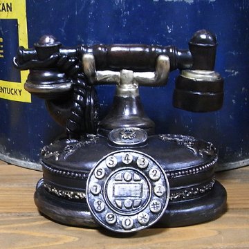 アンティークタイプ電話機バンク 貯金箱 レトロインテリア レトロ雑貨画像