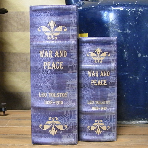 アンティークタイプシークレットBOOK 【戦争と平和】2冊セット レトロ アンティーク　レトロ雑貨画像