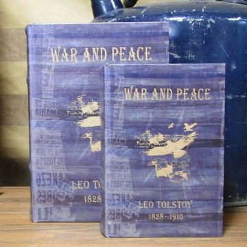 アンティークタイプシークレットBOOK 【戦争と平和】2冊セット レトロ アンティーク　レトロ雑貨画像