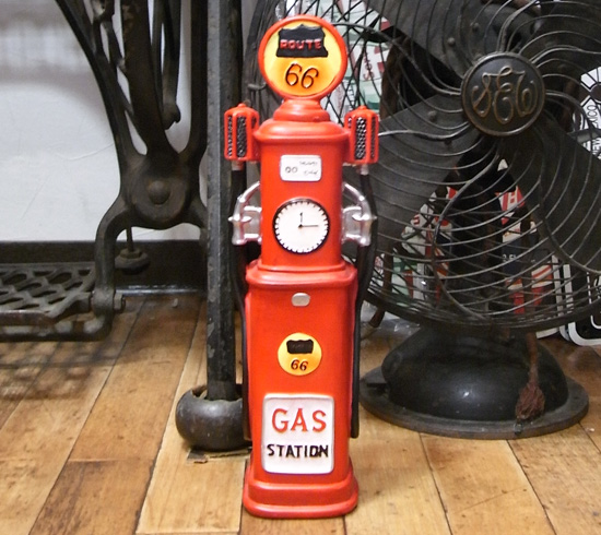 ガスポンプスタンド レジン貯金箱　バンク　置物インテリア　アメリカン雑貨　の画像
