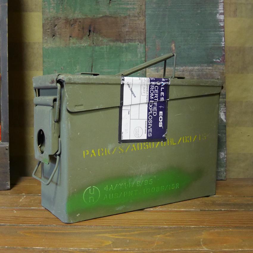 U.S. アンモボックス 収納 小物入れ　ユーズド　米軍　ミリタリー　弾薬箱　アンティーク雑貨