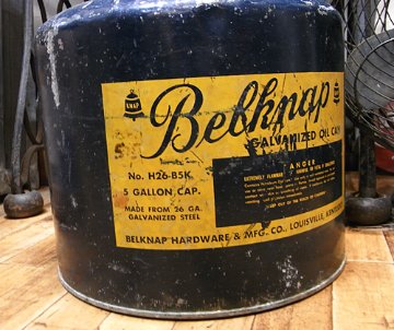 アンティーク オイル缶 【belknap】　レトロインテリア　アメリカン雑貨画像