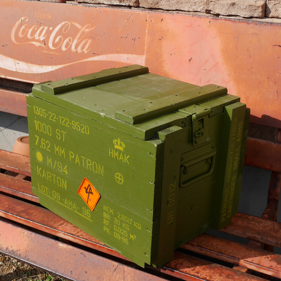  デンマーク軍 アンモボックス ミリタリー アミニッションボックス アーミーインテリアの画像